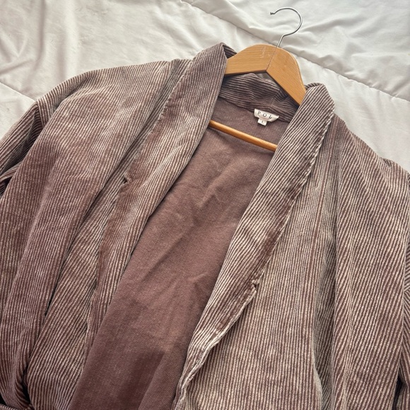 POL Oversized Open Raw Hem Corduroy Blazer Size Large - Picture 4 of 13